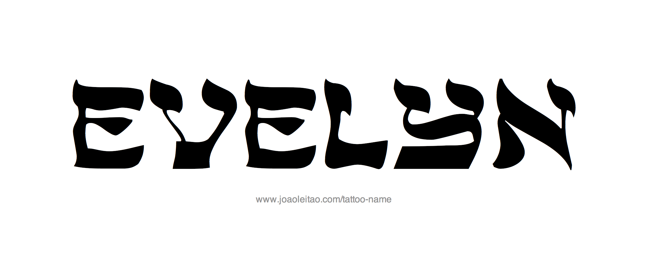 Evelyn Name Tattoo Designs